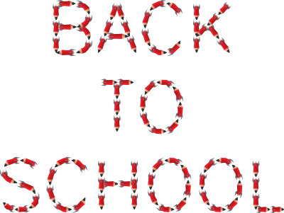 Rocket Pencil Back To School Typography clipart