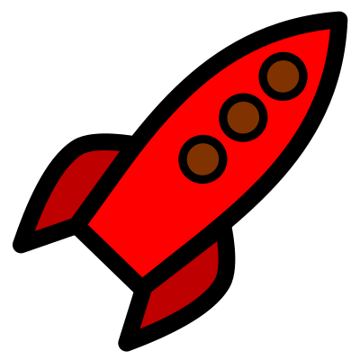 Rocket - red clipart