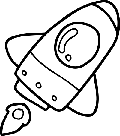 Rocket ship 2 clipart