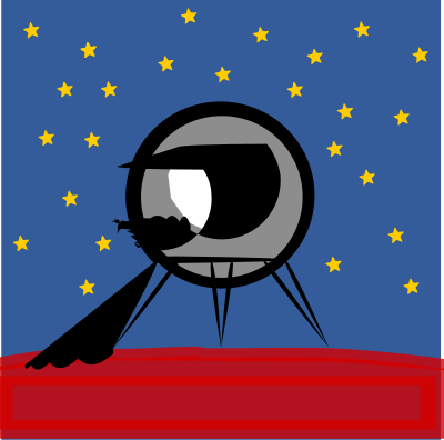 Rocket Ship on Red Planet clipart