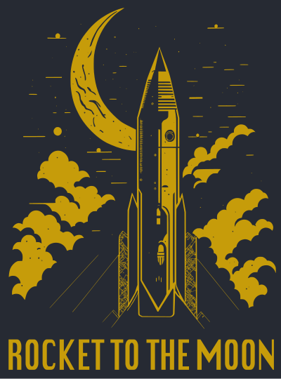 Rocket to the Moon clipart