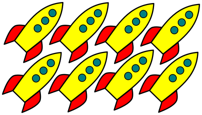 Rockets for Fluency 2 clipart