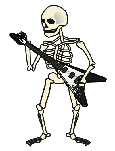 Rocking Skeleton clipart