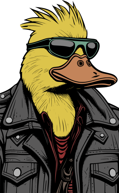 Rockstar Duck - Colour Remix clipart