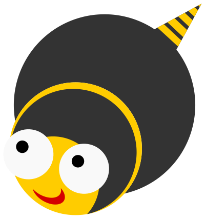 Roll Female Bee clipart