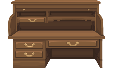 Roll top desk from Glitch clipart
