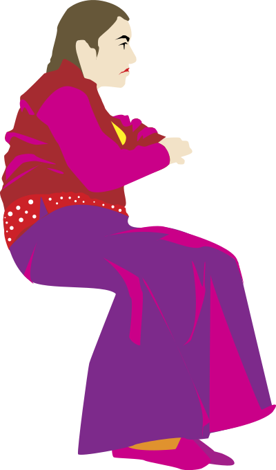 Roma girl clipart