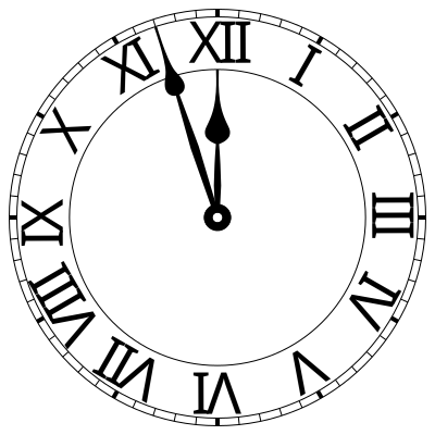Roman clock clipart