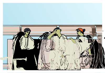 Roman scene clipart
