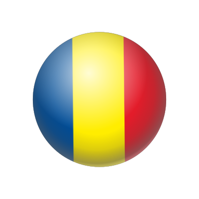 Romania flag button, without dropshadow clipart