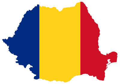Romania Map Flag clipart