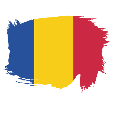 Romanian flag brush stroke clipart