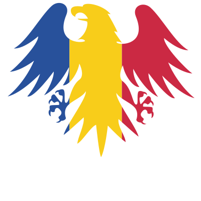 Romanian flag heraldic eagle clipart