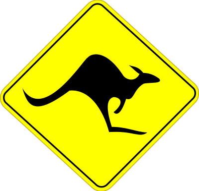 Roo Road Sign clipart