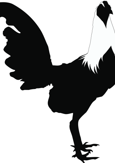 Rooster-Black&White clipart