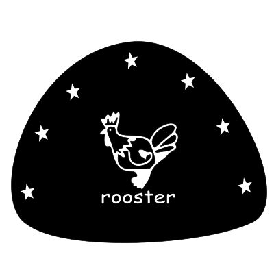 Rooster-lineart clipart
