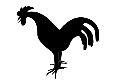 Rooster silhouette2 clipart