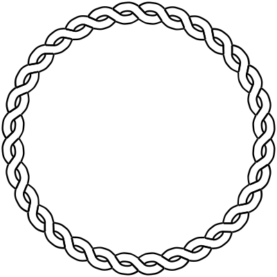 Rope border circle clipart