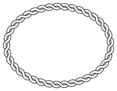 Rope border oval clipart