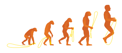 Rope jumping evolution)) clipart