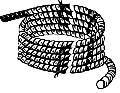 Rope - lineart clipart