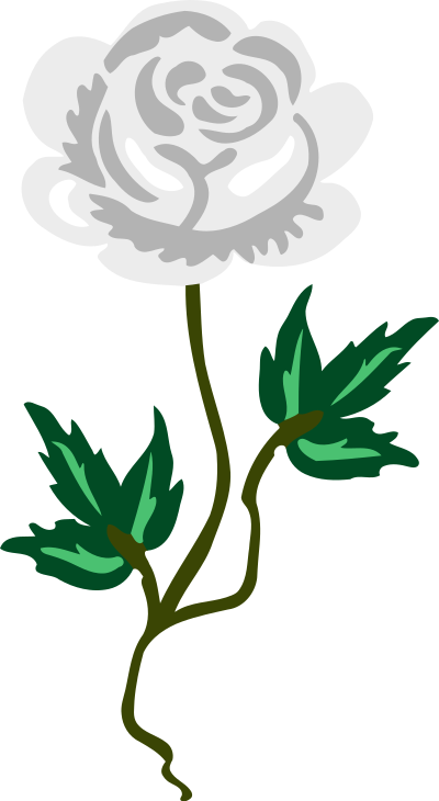 Rose 17 (white) clipart