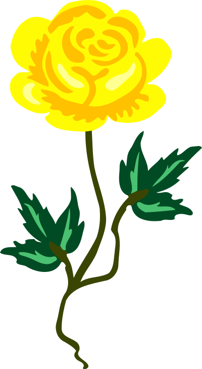 Rose 17 (yellow) clipart