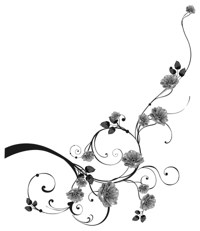 Rose Floral Flourish 10 clipart