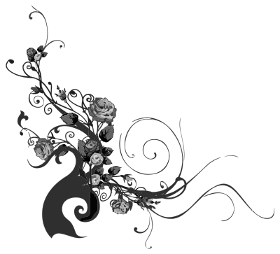 Rose Floral Flourish 11 clipart
