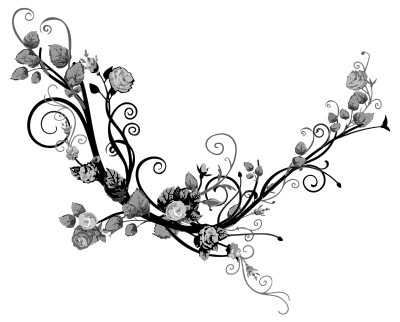 Rose Floral Flourish 12 clipart