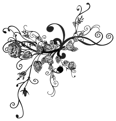 Rose Floral Flourish 13 clipart