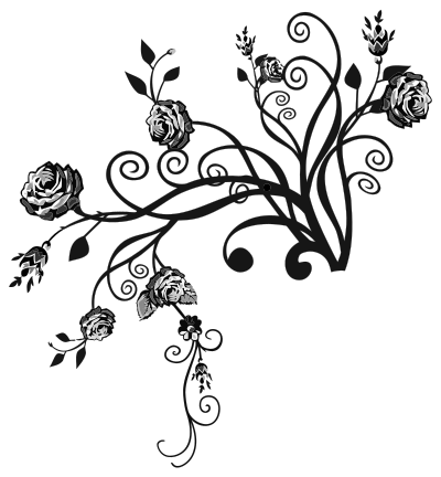 Rose Floral Flourish 14 clipart