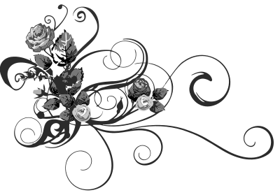 Rose Floral Flourish 2 clipart