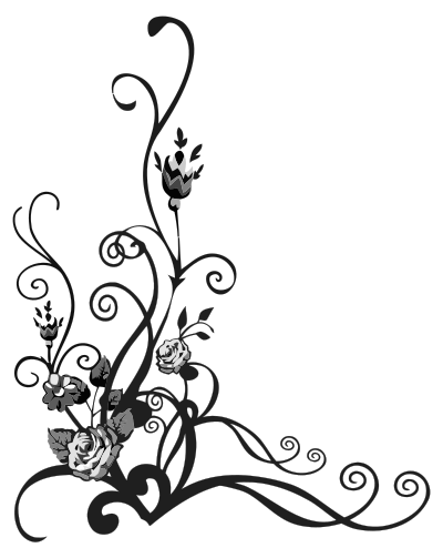 Rose Floral Flourish 3 clipart