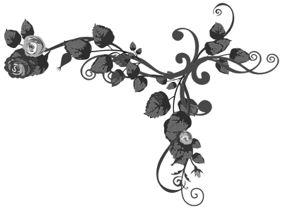 Rose Floral Flourish 4 clipart