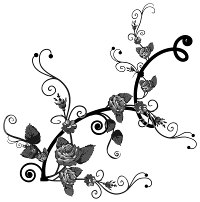 Rose Floral Flourish 5 clipart