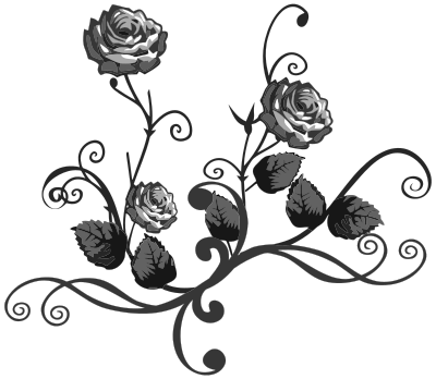 Rose Floral Flourish 6 clipart