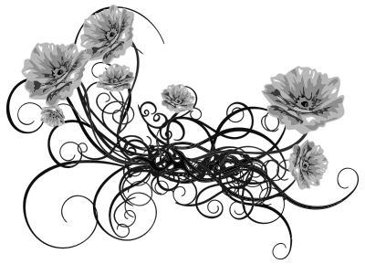 Rose Floral Flourish 7 clipart