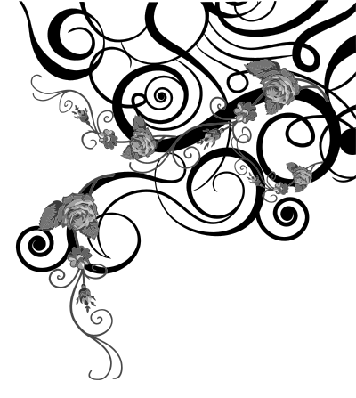 Rose Floral Flourish 8 clipart
