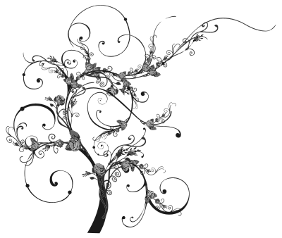 Rose Floral Flourish 9 clipart
