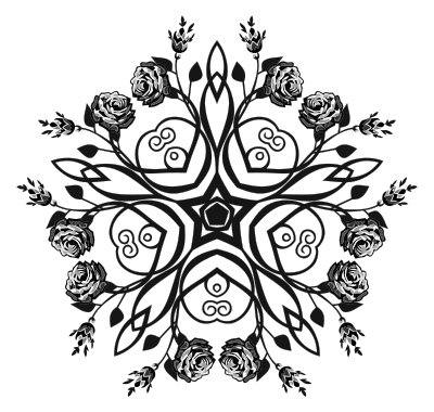 Rose Floral Flourish Design 5 clipart