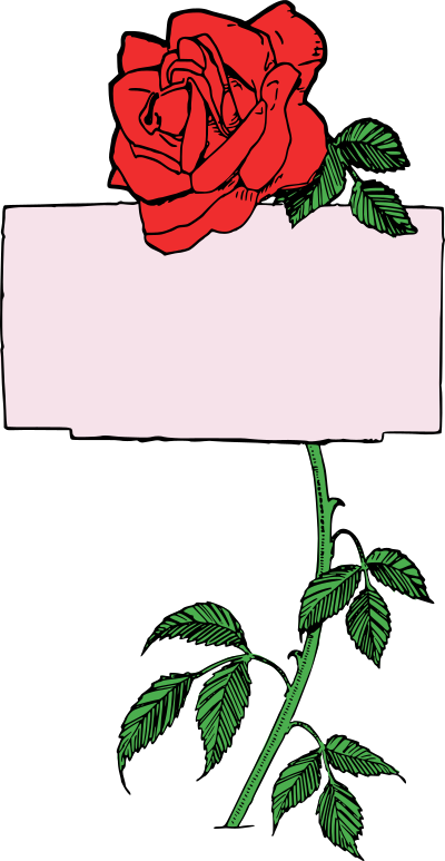 Rose Frame - Colour clipart