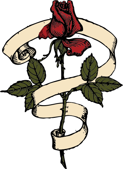 Rose scroll clipart