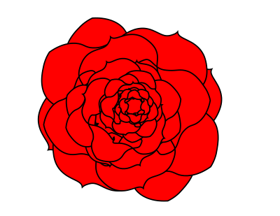 Rose shape clipart