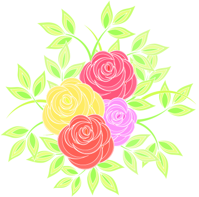 Roses 7 (colour 3) clipart