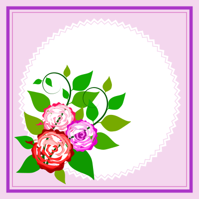 Roses frame 15032019 clipart
