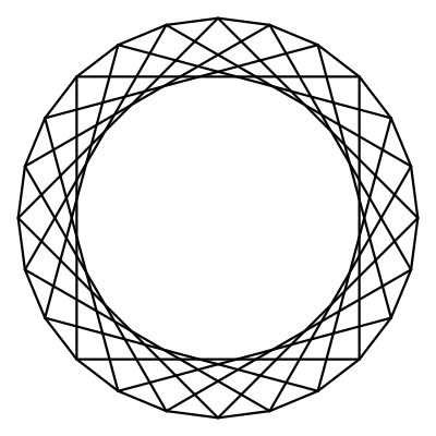 Rotated squares inside 24gon clipart