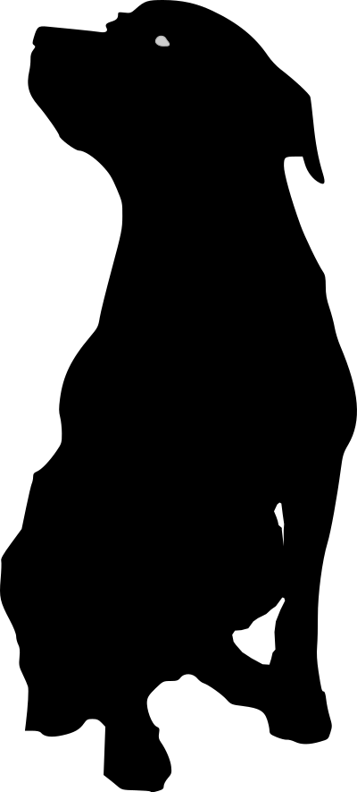 Rottweiler outline 2 clipart