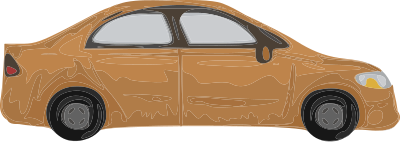 Rough car (brown) clipart