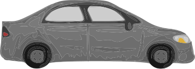 Rough car (grey) clipart